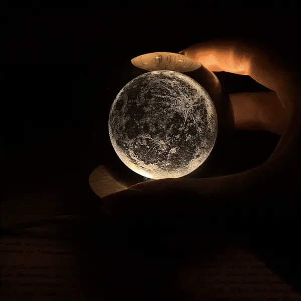 Luminária Espacial Cristal  3D - tanamão