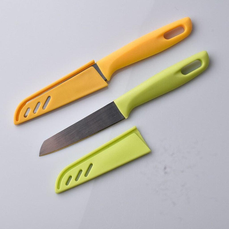 Kit 10 Facas Coloridos de Cozinha Aço Inoxidável - tanamão