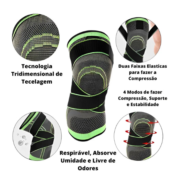 Kit 2 Joelheiras de Alta Compressão 360° com Alívio de Dor - tanamão