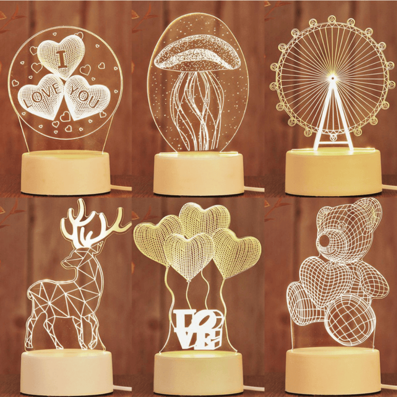 Luminária de Mesa de LED 3D - tanamão
