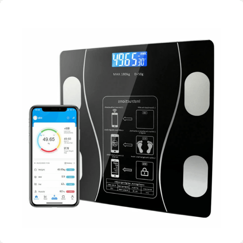 Balança Digital Bioimpedância com Aplicativo Fitness - tanamão