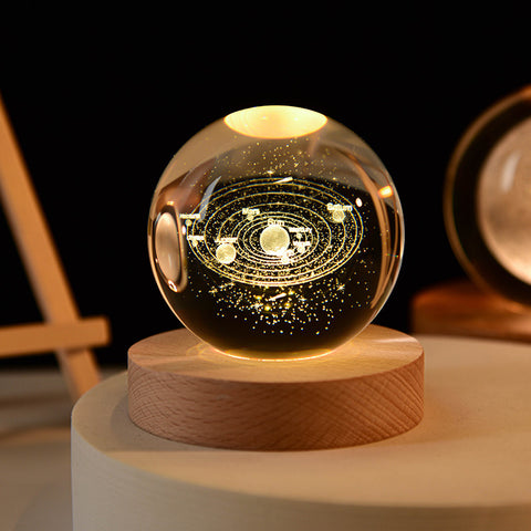 Luminária Espacial Cristal  3D - tanamão