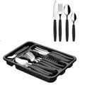 Jogo De Talheres Inox Com 24 Peças + Suporte Gaveteiro - tanamão