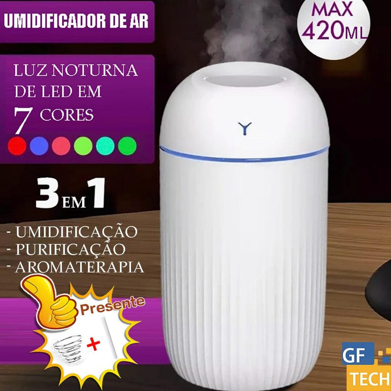 Umidificador De Ar E Aromatizador De Ambiente Ultrassônico - tanamão
