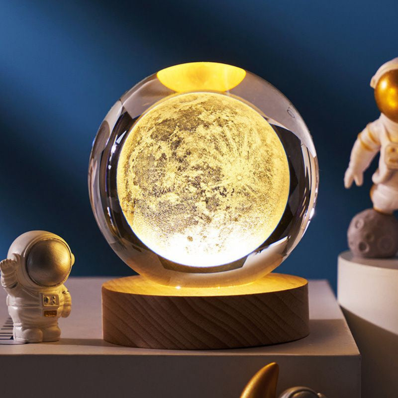 Luminária Espacial Cristal  3D - tanamão