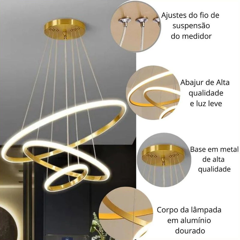 Lustre LED Infinity Design - tanamão