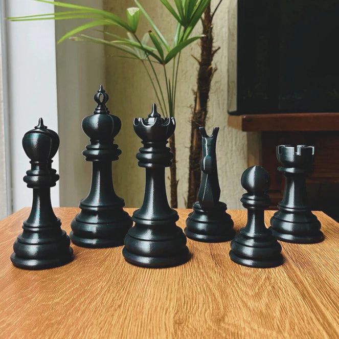 Peças de Xadrez Decorativas 3D - tanamão