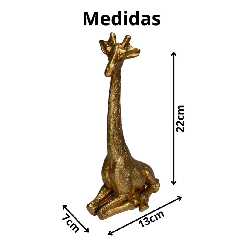 Estátua Decorativa Girafa Elegance - tanamão