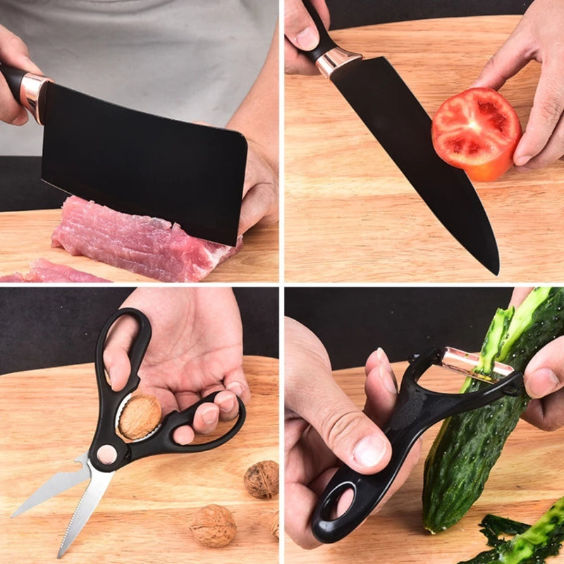 Conjunto de Facas Gourmet com Suporte Giratório - tanamão