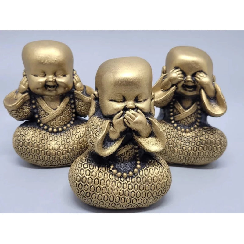 Trio de Buda Sabedoria Médio - tanamão