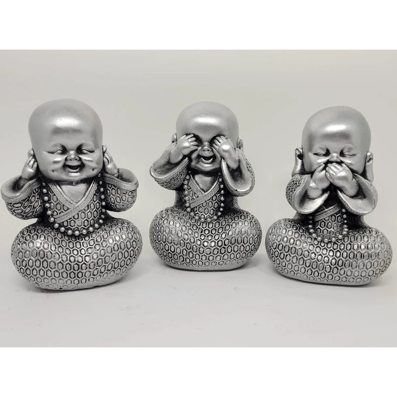 Trio de Buda Sabedoria Médio - tanamão