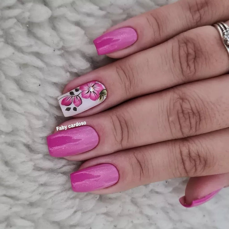 60 Adesivos de Unha 3D Florais Películas de Unhas - tanamao