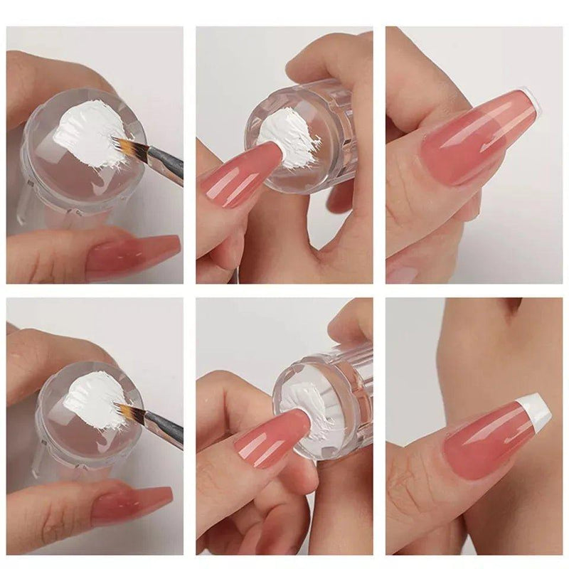 Carimbo De Unha Silicone Transparente Nailart Para Francesinha - tanamao